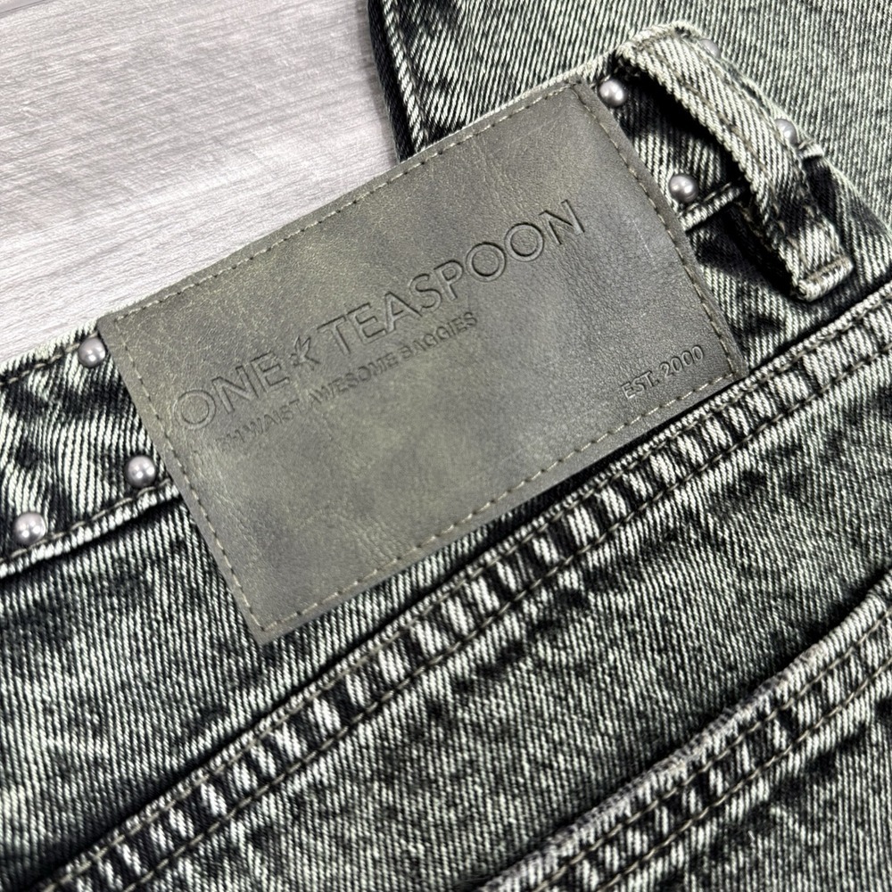 Free People x One Teaspoon Awesome Baggies Jeans Black Khaki Size 31 NWT $148‎ - Picture 15 of 15